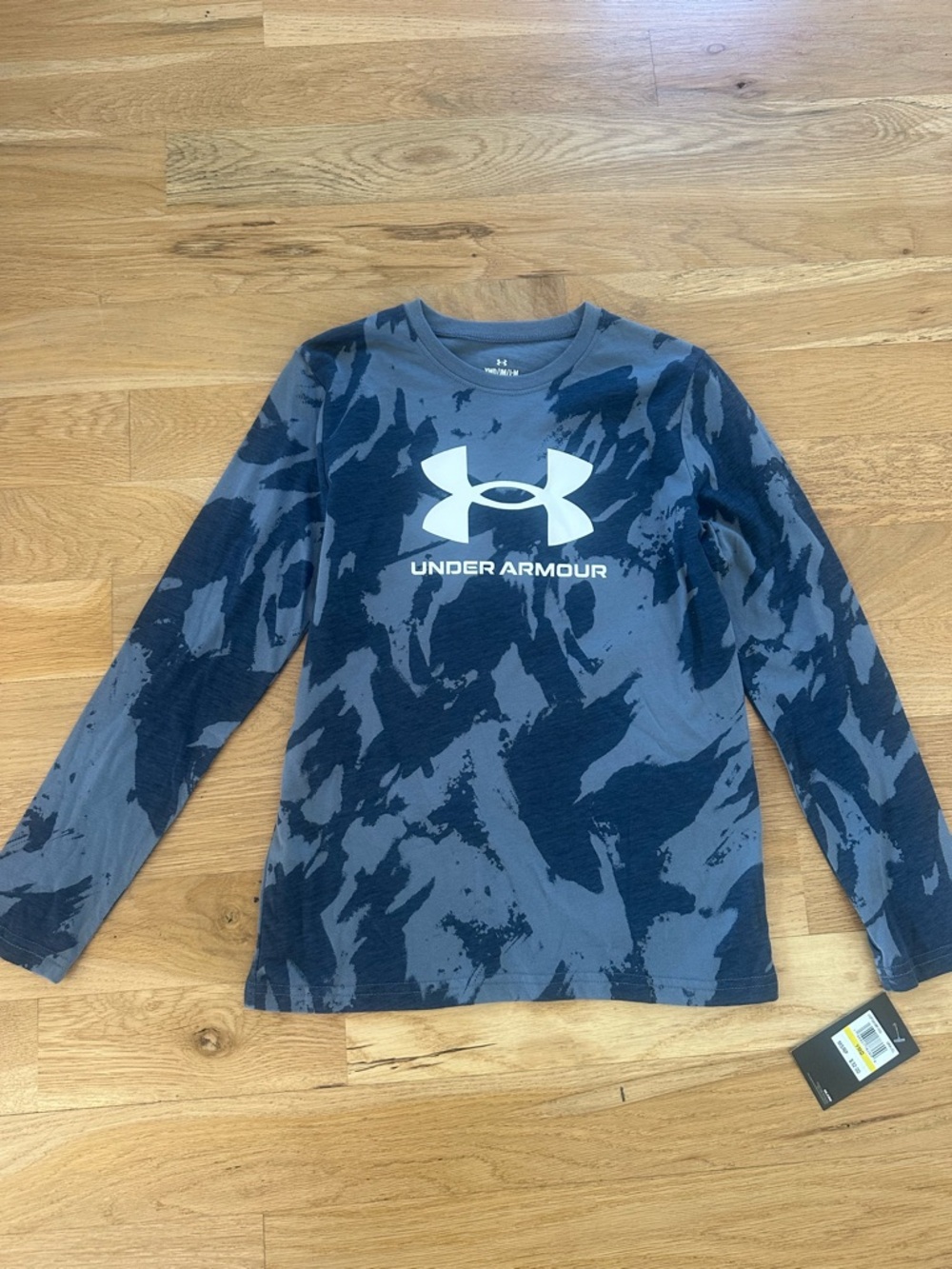 Under Armour Navy & Light Blue Camo Long Sleeve Tee